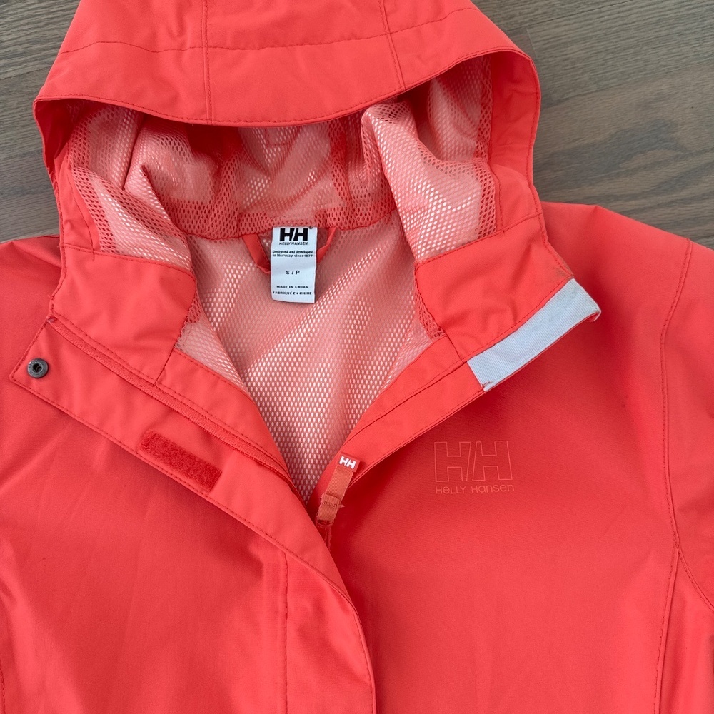 Helly Hansen Seven J Rain Jacket -Tangerine color- Size S/P - Picture 2 of 9